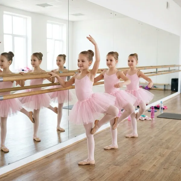 Niñas en clase de ballet
