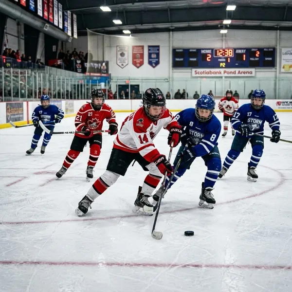 Niños jugando a hockey